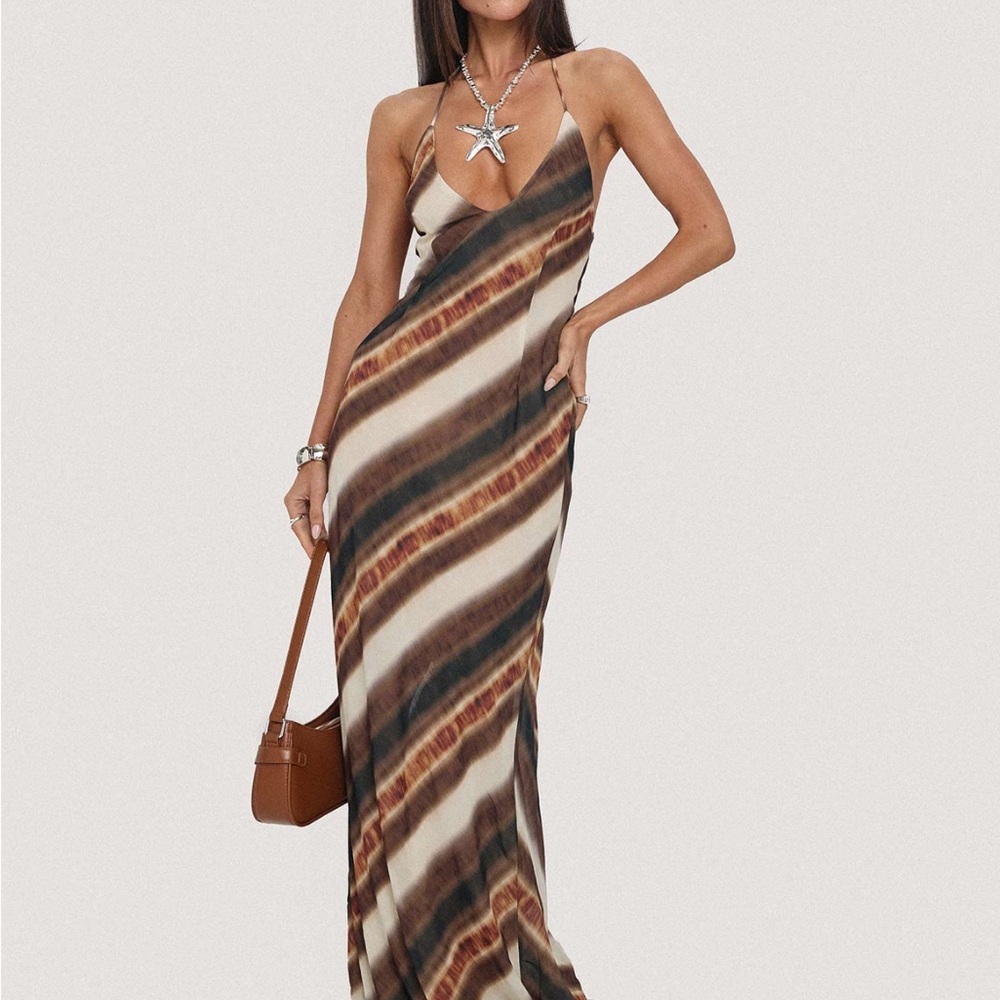 NWT Princess Polly Esmira Halter Maxi Dress
